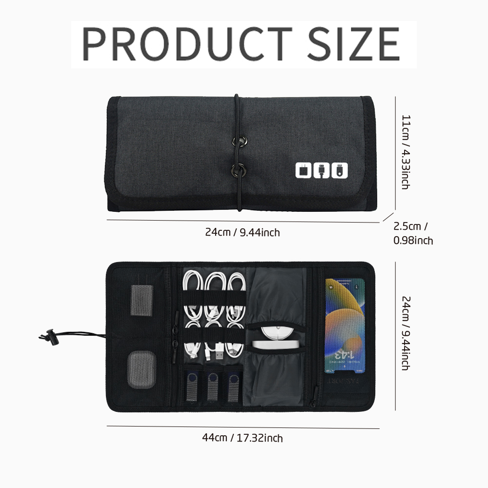 Tech Organizer Bag Cable Stora - Office Tech Bag ulasan dan harga