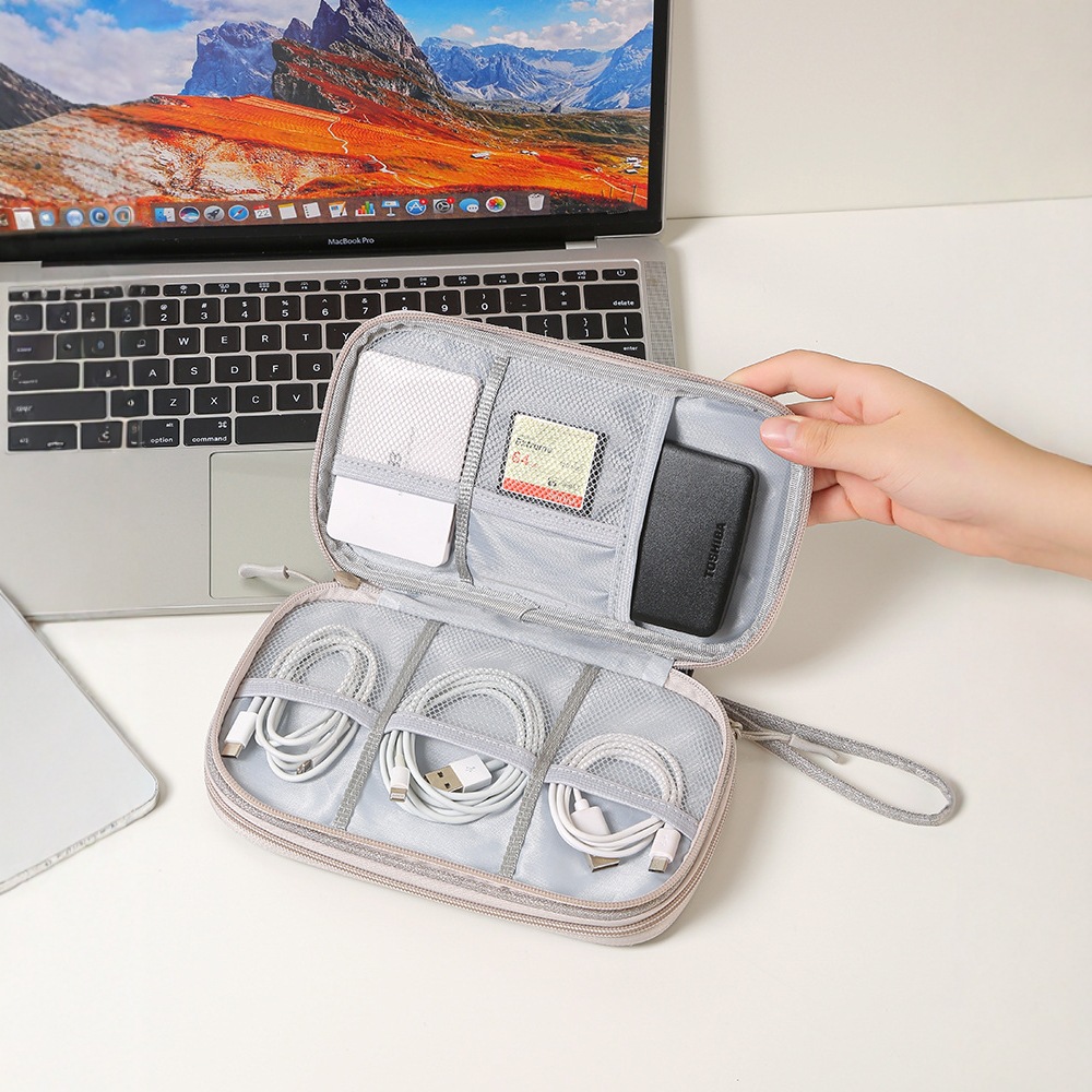 Travel Data Cable Storage Bag, - Office Tech Bag ulasan dan harga