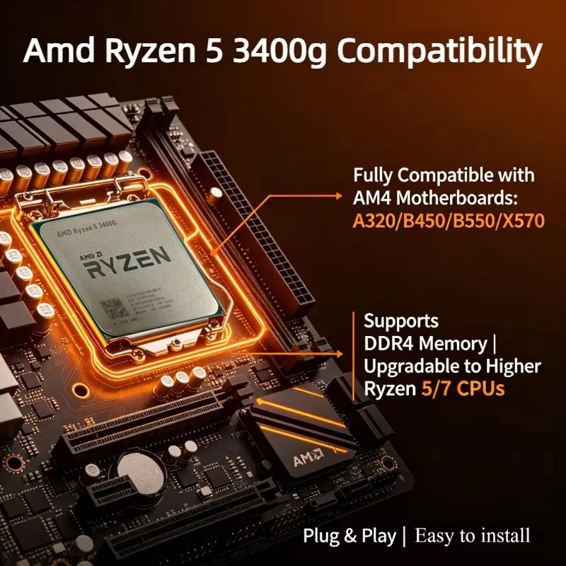 AMD Ryzen 5 3400G AM4 Desktop  - Amd Cpu Ryzen 5 ulasan dan harga