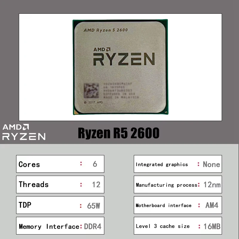 AMD Ryzen 5 2600 Tray CPU 6 Co - Amd Cpu Ryzen 5 ulasan dan harga